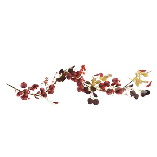 5ft. Berries &#x26; Maple Leaves Artificial Fall Harvest Garland